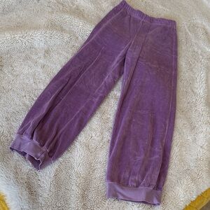 Suzi Kondi Purple Velour Track Pants